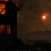 Building on fire. Smoke in the air. Building on fire. Smoke in the air.